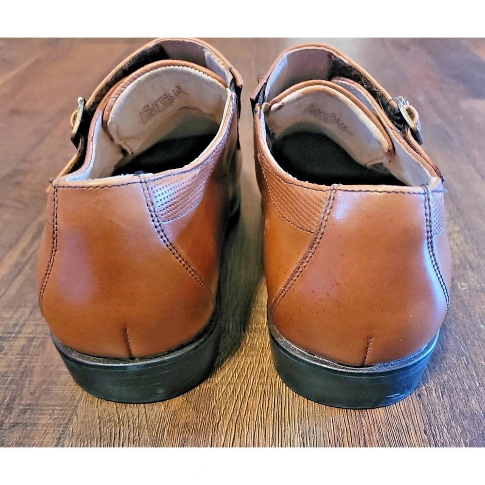 Boys Youth Teens Florsheim Brown Leather Size 5.5 Dress Formal Shoes Loafers